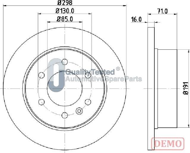 Japanparts DP0527JM - Тормозной диск autodnr.net