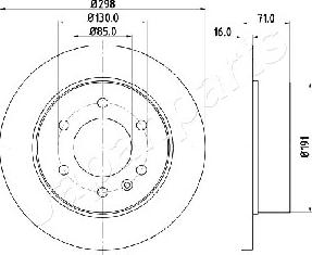 Japanparts DP-0527 - Гальмівний диск autocars.com.ua