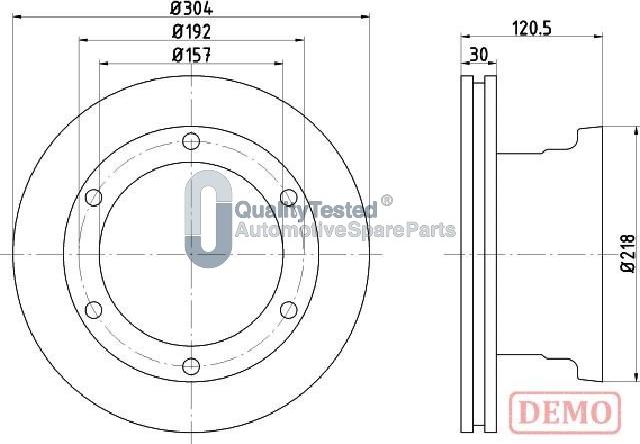 Japanparts DP0529JM - Тормозной диск avtokuzovplus.com.ua