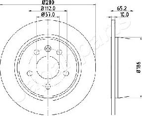 Japanparts DP-0530 - Тормозной диск avtokuzovplus.com.ua