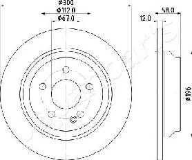 Japanparts DP-0531 - Гальмівний диск autocars.com.ua