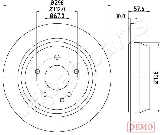 Japanparts DP-0532C - Тормозной диск avtokuzovplus.com.ua