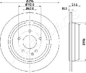 Japanparts DP-0532 - Тормозной диск avtokuzovplus.com.ua