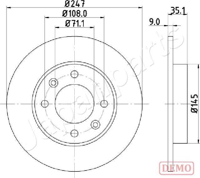 Japanparts DP-0602C - Тормозной диск avtokuzovplus.com.ua