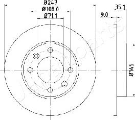 Japanparts DP-0602 - Тормозной диск avtokuzovplus.com.ua