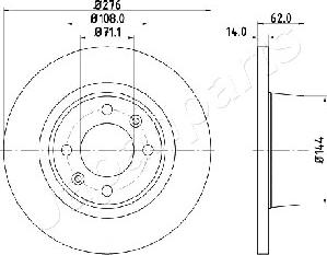 Japanparts DP-0604 - Гальмівний диск autocars.com.ua