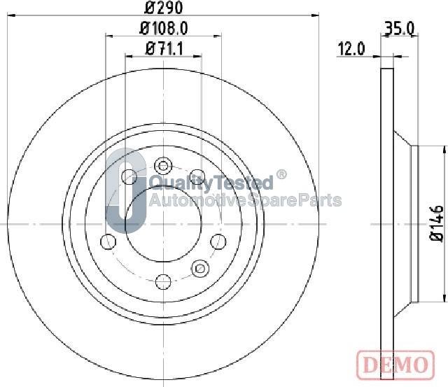 Japanparts DP0605JM - Тормозной диск autodnr.net