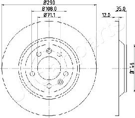 Japanparts DP-0605 - Тормозной диск avtokuzovplus.com.ua