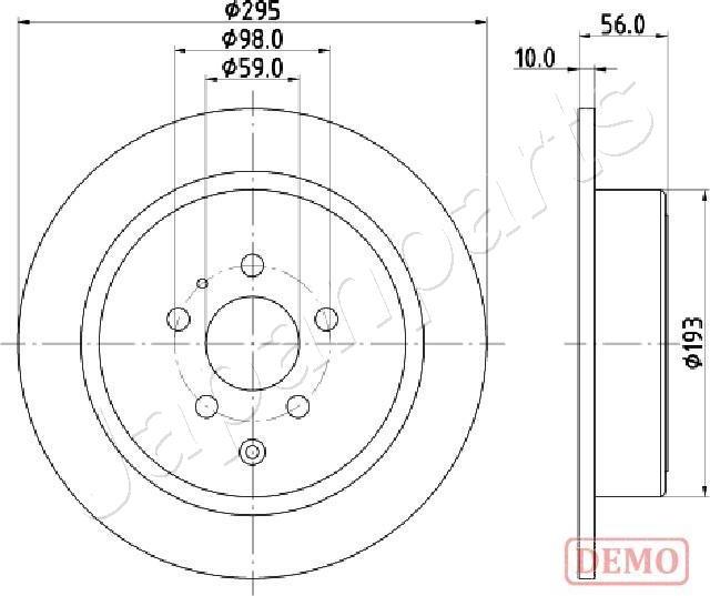 Japanparts DP-0608C - Тормозной диск avtokuzovplus.com.ua