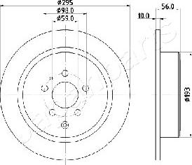 Japanparts DP-0608 - Тормозной диск avtokuzovplus.com.ua