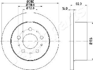 Japanparts DP-0609 - Тормозной диск avtokuzovplus.com.ua