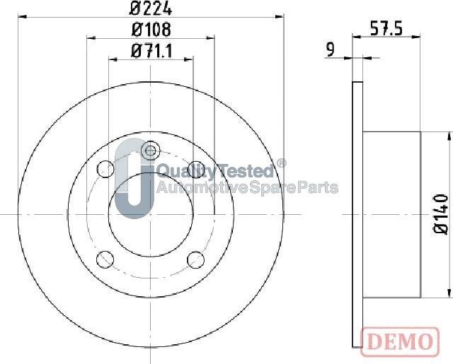 Japanparts DP0614JM - Тормозной диск autodnr.net