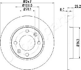 Japanparts DP-0615 - Тормозной диск avtokuzovplus.com.ua