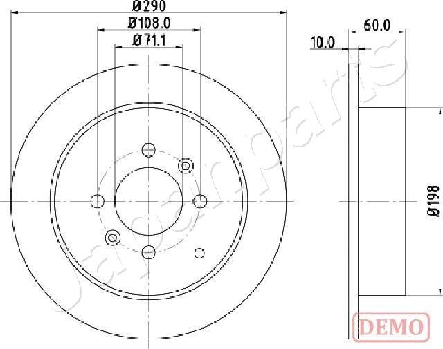 Japanparts DP-0616C - Тормозной диск avtokuzovplus.com.ua