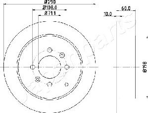 Japanparts DP-0616 - Тормозной диск avtokuzovplus.com.ua