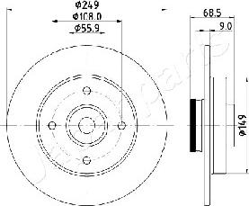 Japanparts DP-0618 - Тормозной диск autodnr.net