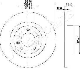 Japanparts DP-0619 - Тормозной диск avtokuzovplus.com.ua