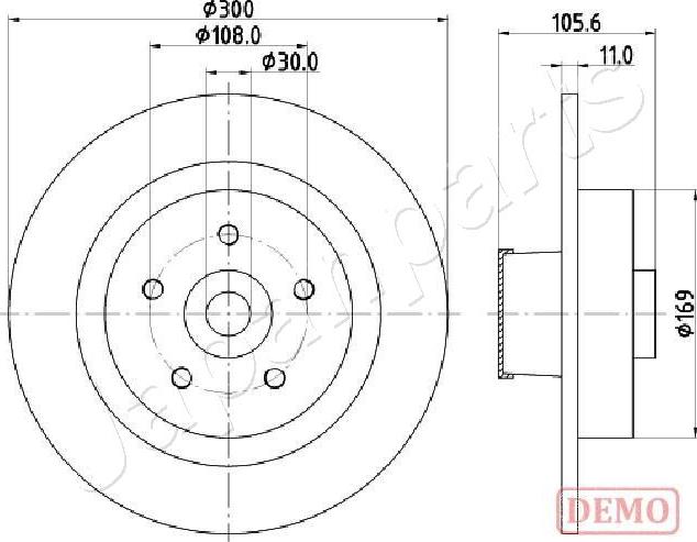 Japanparts DP-0700C - Гальмівний диск autocars.com.ua