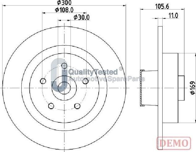 Japanparts DP0700JM - Тормозной диск autodnr.net