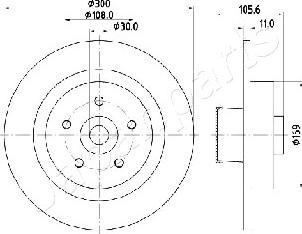 Japanparts DP-0700 - Тормозной диск avtokuzovplus.com.ua