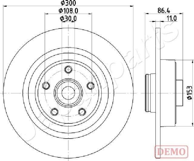 Japanparts DP-0702C - Тормозной диск avtokuzovplus.com.ua