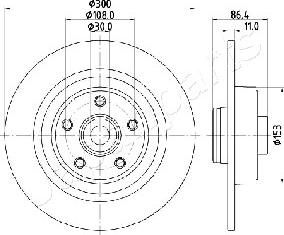 Japanparts DP-0702 - Тормозной диск avtokuzovplus.com.ua