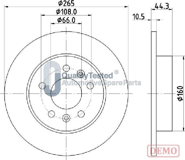 Japanparts DP0707JM - Тормозной диск autodnr.net