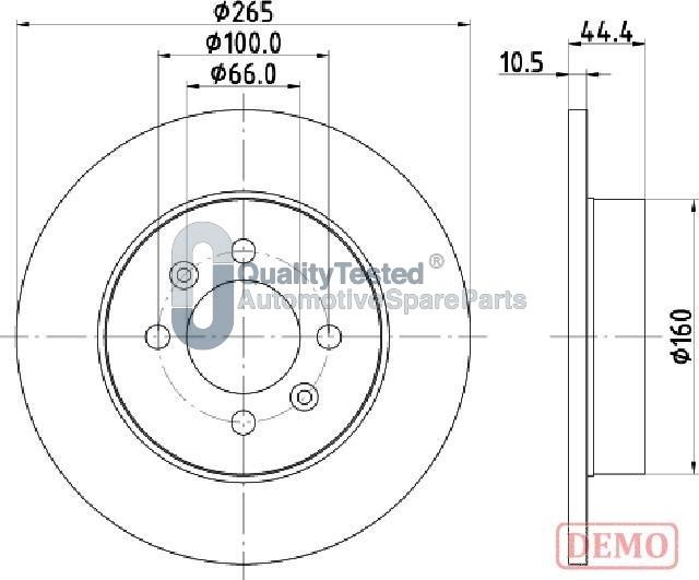 Japanparts DP0708JM - Тормозной диск autodnr.net