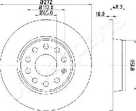 Japanparts DP-0901 - Гальмівний диск autocars.com.ua