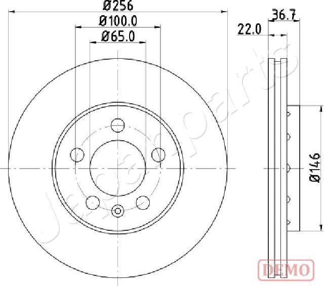 Japanparts DP-0904C - Тормозной диск avtokuzovplus.com.ua