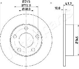 Japanparts DP-0905 - Гальмівний диск autocars.com.ua