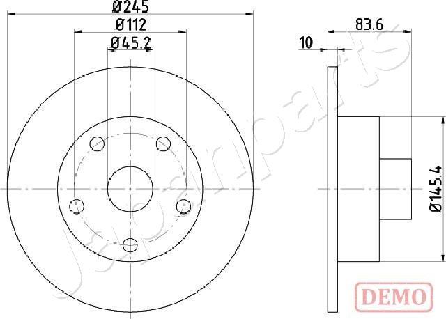 Japanparts DP-0906C - Тормозной диск autodnr.net