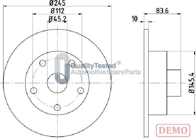 Japanparts DP0906JM - Тормозной диск autodnr.net