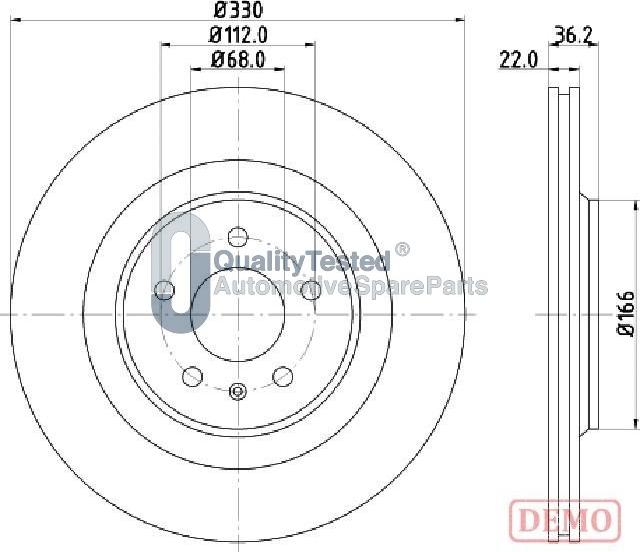 Japanparts DP0910JM - Тормозной диск autodnr.net