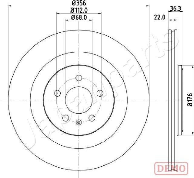 Japanparts DP-0917C - Тормозной диск avtokuzovplus.com.ua