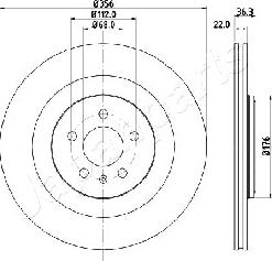 Japanparts DP-0917 - Гальмівний диск autocars.com.ua