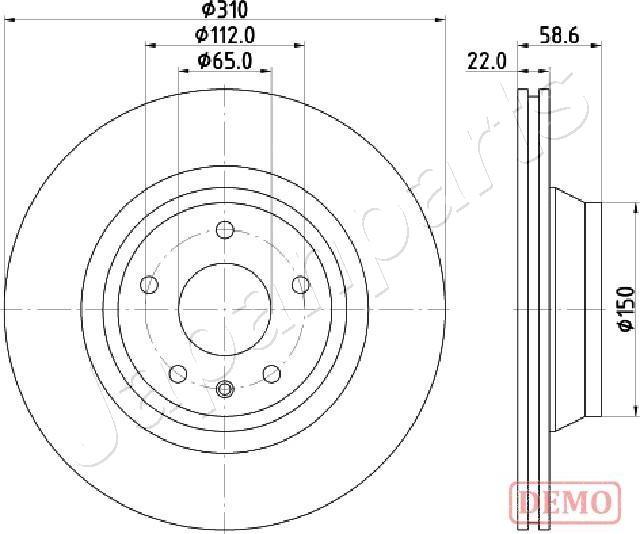 Japanparts DP-0919C - Тормозной диск avtokuzovplus.com.ua