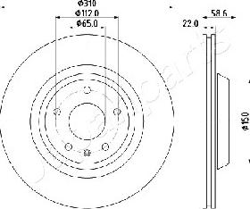 Japanparts DP-0919 - Гальмівний диск autocars.com.ua