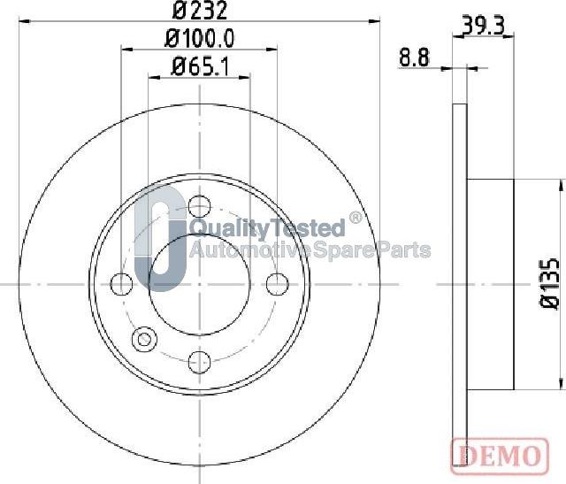 Japanparts DP0921JM - Тормозной диск autodnr.net