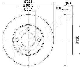 Japanparts DP-0921 - Гальмівний диск autocars.com.ua