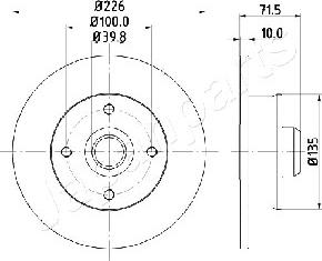 Japanparts DP-0922 - Гальмівний диск autocars.com.ua