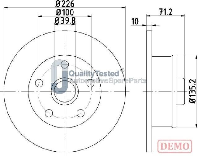 Japanparts DP0923JM - Тормозной диск autodnr.net