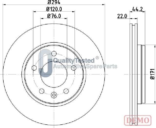 Japanparts DP0925JM - Тормозной диск autodnr.net