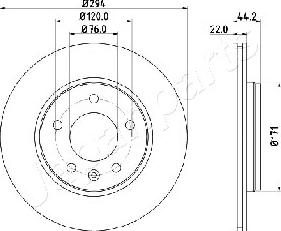 Japanparts DP-0925 - Тормозной диск autodnr.net