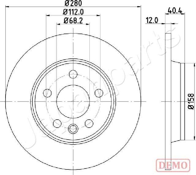 Japanparts DP-0926C - Гальмівний диск autocars.com.ua