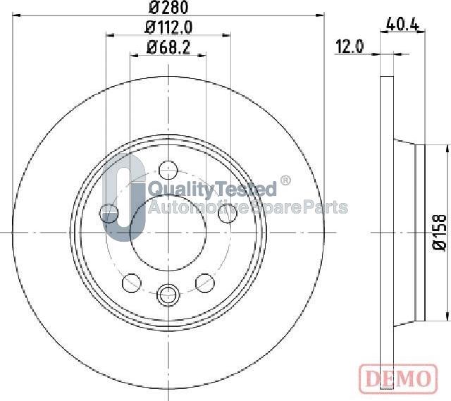 Japanparts DP0926JM - Тормозной диск autodnr.net