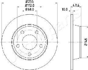 Japanparts DP-0932 - Гальмівний диск autocars.com.ua