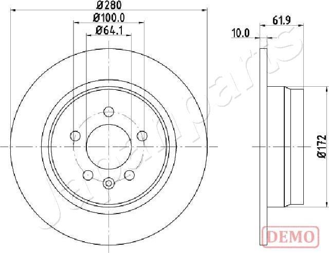 Japanparts DP-426C - Тормозной диск avtokuzovplus.com.ua