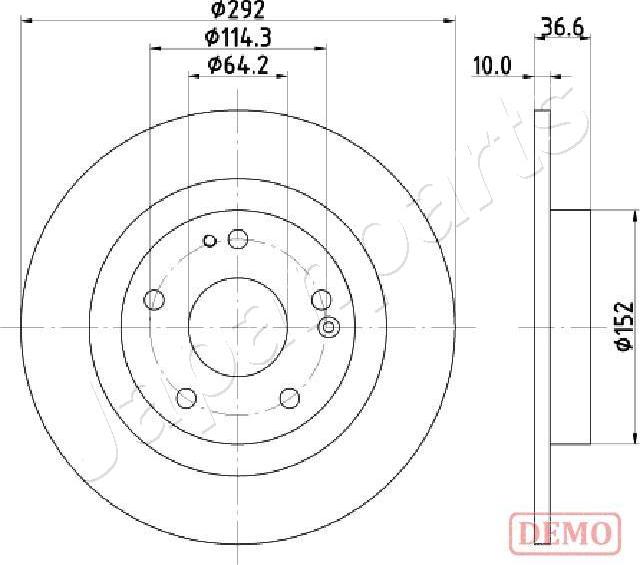 Japanparts DP-427C - Тормозной диск autodnr.net