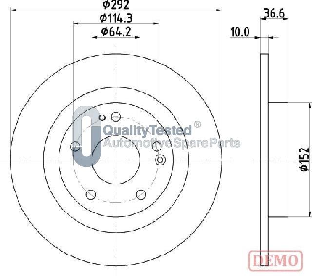 Japanparts DP427JM - Тормозной диск autodnr.net